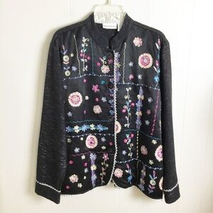 Drapers & Damon’s Jacket Size L Shimmer Glitter With Rhinestones Holiday